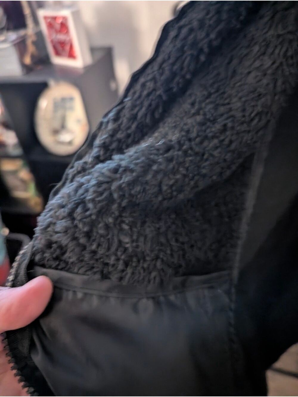 Catherines: Size 3X Black Faux-Sherpa Hooded Jacket - Picture 11 of 11